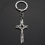 Silver Jesus on the Cross INRI Keychain Pendant