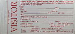 Church Visitor Cards with Name Tags - 100 Pack