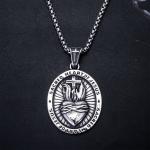 Sacred Heart of Jesus Stainless Steel Pendant Necklace