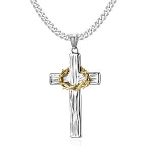 Men's Stainless Steel Jesus Cross Necklace