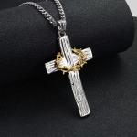 Men's Stainless Steel Jesus Cross Necklace
