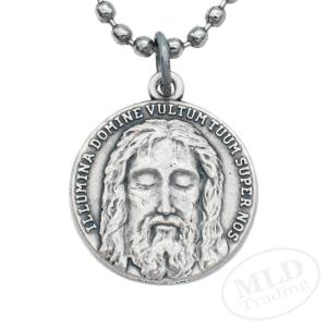 Jesus Medal Necklace - Italian Silver-Plated Pendant