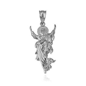 Sterling Silver Jesus Christ Resurrection Pendant Necklace