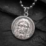 Jesus Medal Necklace - Italian Silver-Plated Pendant