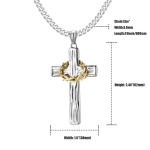 Men's Stainless Steel Jesus Cross Necklace