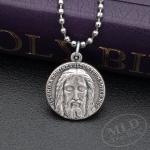 Jesus Medal Necklace - Italian Silver-Plated Pendant