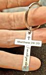 I Am With You Always" Cross Keychain