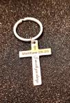 I Am With You Always" Cross Keychain