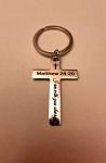 I Am With You Always" Cross Keychain