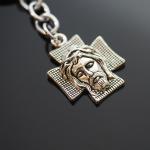 Jesus Cross Thorns Keychain for Christians