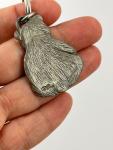 Pewter Teddy Bear Cross Keychain for Kids