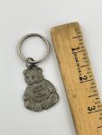 Pewter Teddy Bear Cross Keychain for Kids