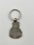 Pewter Teddy Bear Cross Keychain for Kids