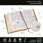 KJV Giant Print Red Letter Bible, Faux Leather
