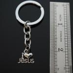 Jesus Heart Charm Keychain Gift for Christians