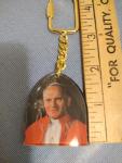 Jesus and Pope John II Double-Sided Keychain Set