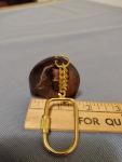 Jesus Gold Color Double-Sided Metal Keychain