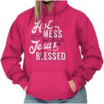 Jesus Blessed Hot Mess Women's Long Sleeve Hoodie