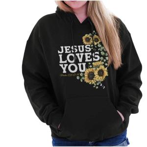 Jesus Loves You Sunflowers Women’s Hoodie