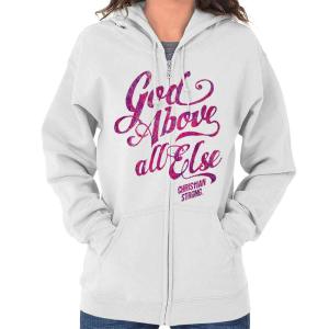 God Above All Else Christian Hoodie for Women