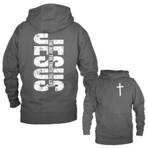 Jesus Cross Hoodie - The Way, The Truth, The Life