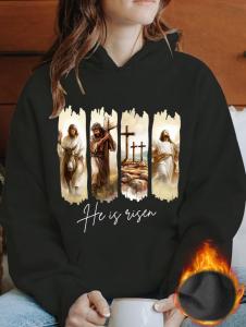 Christian Women's Hoodie with Jesus & Cross Design