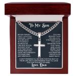 Son Cross Necklace - Dad's Inspirational Gift