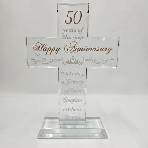 50th Anniversary Religious Cross Gift for Couples