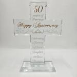 50th Anniversary Religious Cross Gift for Couples