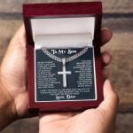 Son Cross Necklace - Dad's Inspirational Gift