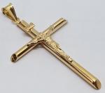 14k Gold Jesus Cross Pendant Necklace Gift