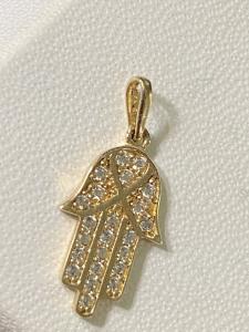 10K Gold Hand of God Charm Locket