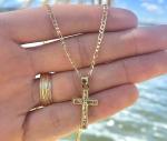 14K Gold Filled CZ Cross Necklace for Everyone