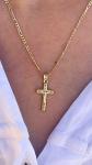 14K Gold Filled CZ Cross Necklace for Everyone