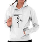 Jesus Faith Cross Women's Hooded Sweatshirt