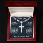 Christian Cross Necklace for Son - Faith & Love
