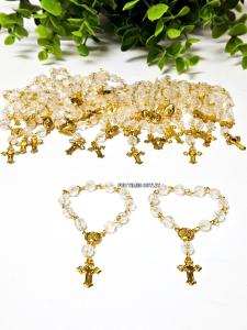24 Mini Rosary Favors for Baptism and Weddings