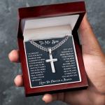 Christian Cross Necklace for Son - Faith & Love