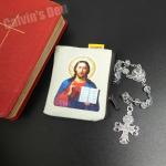 Clear Crystal Dove Cross Rosary Necklace for All