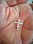 Cross Pendant Necklace with Simulated Diamond Accent