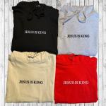 Jesus Is King Hoodie - Embroidered Bible Sweatshirt