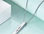 Inspirational "Be Strong" Cross Bar Necklace