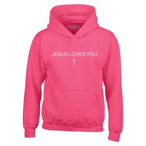 Jesus Loves You Cross Hoodie for Christians