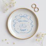 Personalized Engagement Gift Plate with Names & Date