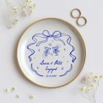Personalized Engagement Keepsake Plate for Couples