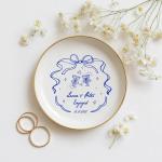 Personalized Engagement Keepsake Plate for Couples