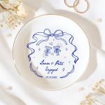 Personalized Engagement Keepsake Plate for Couples