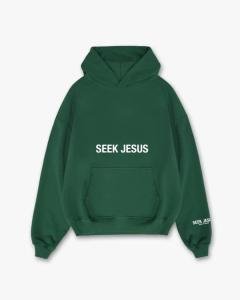 Seek Jesus Green Unisex Hoodie Sweatshirt