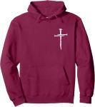Jesus Cross Minimalist Hoodie for Christians
