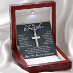 Christian Cross Necklace for Wife - Love & Faith